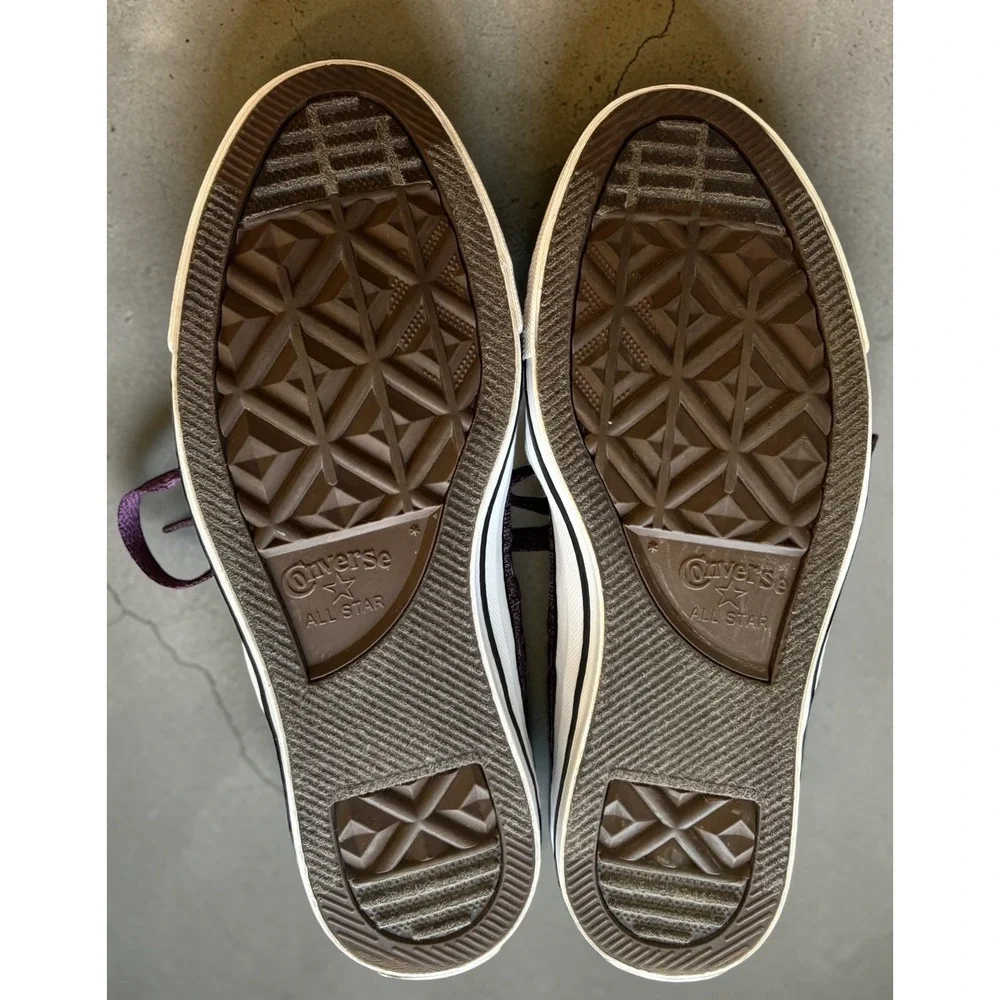 Converse 561764F Chuck Taylor All Star‎ Low Purple Knit Sneakers Womens 9 - Picture 8 of 9
